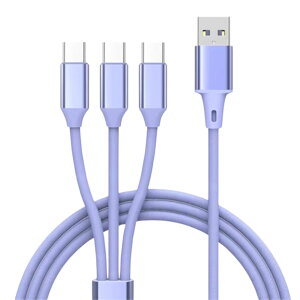 Acid USB Type C [d P[u 3in1 66W/5A }[d f[^] 1.5M USB-A to ^CvC+^CvC+^CvC 3 3䓯[d VR _炩 ܂Ȃ fh~ iPhone 15 /PS5/Sony Xperia/LG/Huawei/Xiaomi^CvC