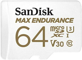 SANDISK 64GB MAX ENDURANCE MICROSDXC CARD WITH ADAPTER FOR HOME SECURITY CAMERAS AND DASH CAMS - C10 U3 V30 4K UHD MICRO SD