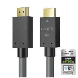 8K HDMI ケーブル 5M 認証済み48GBPS超高速編組HDMI ケーブル2.1 8K60HZ4K120HZ EARC ダイナミックHDR HDCP HDTVモニターとパソコン、レコーダー・プレイヤー、AVアンプ、ゲーム機など適用