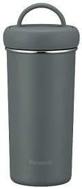 ピーコック 水筒 400ML 真空断熱 保温 保冷 タンブラーボトル 広口 抗菌 ハンドル付 分解式せん マグボトル 魔法瓶 0.4L スレートブルー AEB-40 ASL