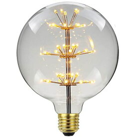 TIANFAN ヴィンテージ LED 電球ビッググローブ G125 エジソン電球花火 3 ワット暖かさグロー装飾エジソン電球 E26