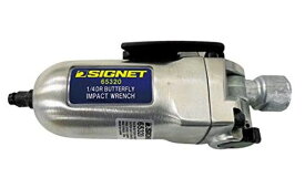 SIGNET シグネット 1/4差込 軽量0.5KG 小型サイズ139MM 最大トルク163NM バタフライタイプ エアーインパクトレンチ 65320 シルバー