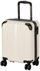 [ワイズリー] スーツケース 超軽量 ショック吸収・ストッパー機能双輪キャスター 抗菌防臭 TSAロック 機内持ち込み コインロッカーサイズ 約27L 1 CM サンドベージュ