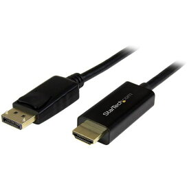 STARTECH.COM DISPLAYPORT - HDMI 変換アダプタケーブル/2M/DP 1.2 - HDMI ビデオ変換/4K30HZ/ディスプレイポート - HDMI 変換コード/DP - HDMI パッシブケーブル/ラッチつきDPコネクタ