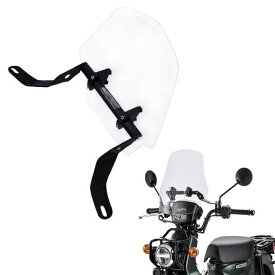 MAORANG FORクロスカブ CC110 2023 オートバイ修正アクセサリー肥厚アルミ合金ブラケットフロントガラスと防風は適切な CC110 オートバイアクセサリー (透明)