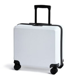 [タビトラ] スーツケース キャリーケース 機内持込 ファスナーフレーム ダブルキャスター TSAロック 旅行 出張 超軽 8輪 ホワイト SSサイズ