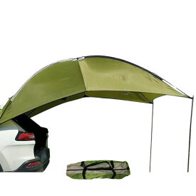 KADAHIS タープ テント カーサイドタープ 車用 日よけカーテント 設営簡単 単体使用可能 5-8人用 軽量 キャンプ テント アウトドア 公園 登山 車中泊 (緑)