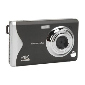 写真用48MPデジタルカメラ、3.0インチLCD 4K VLOGGINGカメラビデオカメラ、16Xデジタルズーム手振れ防止コンパクトポイントアンドシュートカメラ、10代の初心者向けギフト (黒)