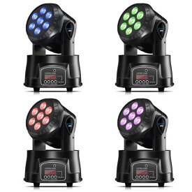 BETOPPER ムービングライト 7X8W RGBW LED 舞台照明ディスコライト ステージライト7色変換 DMX512 9/14CH パーティライト DJ DISCO LIGHT FOR PARTY 高速回転 音声連動