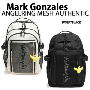 Mark Gonzales �}�[�N�S���U���X �o�b�N�p�b�N �؍��u�����h ANGEL RING MESH AUTHENTIC BACKPACK �f�C�p�b�N �����b�N�T�b�N ���[�e�B���e�B �o�b�N�p�b�N IVORY BLACK 23���b�g�� ���S �J�W���A�� �ʊw�o�b�O