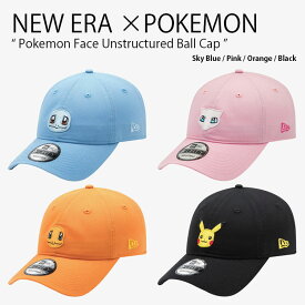 NEW ERA ニューエラ ベースボールキャップ 940UNST POKEMON FACE BALL CAP ポケモン 刺繍 キャップ 帽子 カジュアル ストリート ブルー ピンク オレンジ ブラック 13495974/13496155/13496156/13496157【中古】未使用品