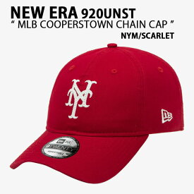 NEW ERA ニューエラ キャップ 920UNST Cooperstown Chain MLB Ball Cap NYM SCARLET クーパーズタウン メッツ ベースボールキャップ 帽子 クラシック フリーサイズ 13549196【中古】未使用品