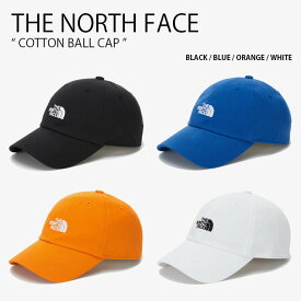 THE NORTH FACE ノースフェイス ベースボールキャップ COTTON BALL CAP キャップ 帽子 コットンキャップ カジュアル ストリート ブラック ブルー オレンジ ホワイト メンズ レディース NE3CN00A/B/C/D【中古】未使用品