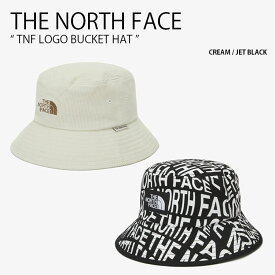 THE NORTH FACE ノースフェイス バケットハット TNF LOGO BUCKET HAT ロゴ バケット ハット 帽子 バケハ サファリハット コットンハット あごひも付き コーデュロイ ベージュ ブラック NE3HN53D/E【中古】未使用品