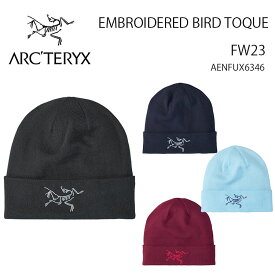 ARC'TERYX アークテリクス ニット帽 ビーニー Embroidered Bird Toque AENFUX7562 帽子 エンブロイダード バード トーク BLACK BLACK SAPPHIRE BORDEAUX GLISSADE フリーサイズ メンズ レディース 男性用 女性用【中古】未使用品