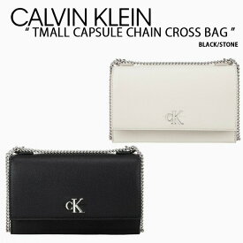 Calvin Klein カルバンクライン クロスバッグ TMALL CAPSULE CHAIN CROSS BAG BLACK STONE CK ロゴ ショルダーバッグ 肩掛け バッグ DH2806 001/111【中古】未使用品