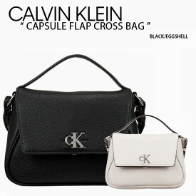 Calvin Klein カルバンクライン ショルダーバッグ CAPSULE FLAP CROSS BAG BLACK CK ロゴ クロスバッグ ショルダーポーチ 肩掛け DH3272001【中古】未使用品