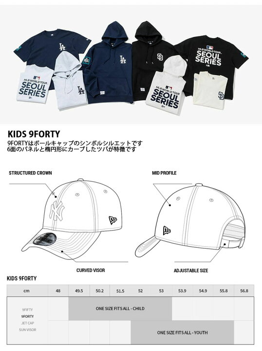 楽天市場】NEWERA ニューエラ 限定 キッズ用 キャップ KIDS 9FORTY MLB