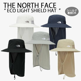 THE NORTH FACE ノースフェイス ハット ECO LIGHT SHIELD HAT ガーデンハット UVカット 紫外線カット 冷感素材 BLACK BEIGE KHAKI NAVY WHITE サンシールド アウトドア キャンプ フェイスガード ロゴ ストリート NE3HQ09A/B/C/D/E【中古】未使用品