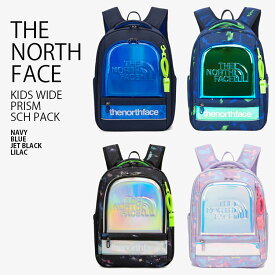 THE NORTH FACE ノースフェイス キッズ リュック KIDS WIDE PRISM SCH PACK ワイド プリズム スクール パック リュックサック デイパック バックパック バッグ ロゴ カジュアル ネイビー ブルー ブラック パープル 男の子 女の子 子供用 NM2DQ02R/S/T/U【中古】未使用品