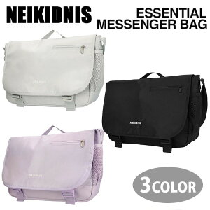 NEIKIDNIS ネイキドニス メッセンジャーバッグ ESSENTIAL MESSENGER BAG スクールバッグ ショルダーバッグ BLACK GRAY LAVENDER コーデュラ生地 CODURA 多機能 耐衝撃 生活防水 通勤 通学 PC収納 NB25ACR010