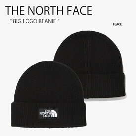 THE NORTH FACE ノースフェイス ニット帽 BIG LOGO BEANIE ニット帽 ニットキャップ ビッグロゴ ビーニー ダブルニット帽 ブラック NE3BM53A【中古】未使用品