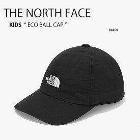 THE NORTH FACE ノースフェイス キッズ キャップ 帽子 KIDS ECO BALL CAP エコ ボール ベースボールキャップ ブラック 男の子 女の子 子供用 NE3CM50R【中古】未使用品