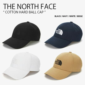 THE NORTH FACE ノースフェイス ベースボールキャップ COTTON HARD BALL CAP コットン ハード ボール キャップ 帽子 アウトドア ブラック ネイビー ホワイト ベージュ メンズ レディース NE3CN64A/B/C/D【中古】未使用品