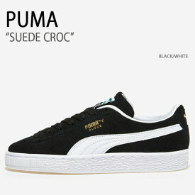 PUMA プーマ スニーカー SUEDE CROC WHITE BLACK シューズ メンズ レディース 男性用 女性用 PKI38485201【中古】未使用品