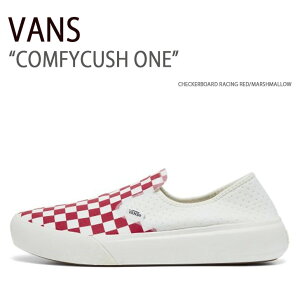 VANS oY Xj[J[ COMFYCUSH ONE CHECKERBOARD RACING RED MARSHMALLOW MARSHMALLOW VN0A45J5BOP RtBNbV Y fB[X jp p jp