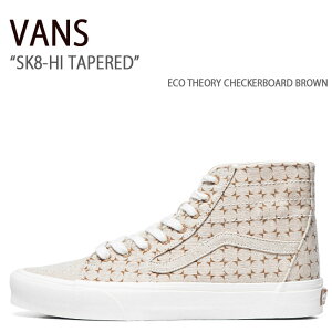 VANS oY Xj[J[ SK8-HI TAPERED VN0A5KRUBRO XP[gnC e[p[h BROWN CHECKERBOARD uE `FbJ[{[h Y fB[X jp p jp