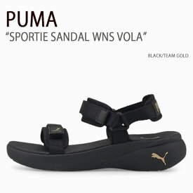 PUMA プーマ サンダル PUMA SPORTIE SANDAL WNS VOLA BLACK TEAM GOLD シューズ メンズ レディース 男性用 女性用 384132-01【中古】未使用品