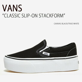 VANS バンズ スニーカー CLASSIC SLIP-ON STACKFORM CANVAS BLACK TRUE WHITE VN0A7Q5RBMX クラシックスリッポン メンズ レディース 男性用 女性用 男女兼用【中古】未使用品