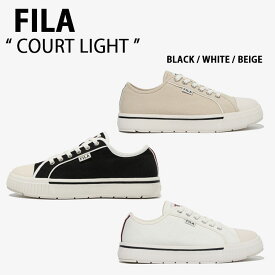 FILA フィラ スニーカー COURT LIGHT 1TM01781F BLACK WHITE BEIGE コートライト メンズ レディース 男性用 女性用 【中古】未使用品