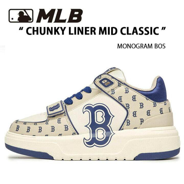 楽天市場】MLB スニーカー CHUNKY LINER MID CLASSIC BOS 厚底 