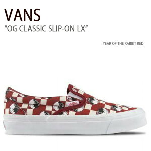 VANS �o���Y �X�j�[�J�[ OG CLASSIC SLIP-ON LX YEAR OF THE RABBIT RED VN0A32QNRED �N���V�b�N�X���b�|�� ���b�h �����Y �j���p