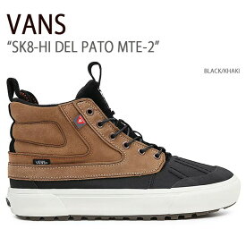 VANS バンズ スニーカー SK8-HI DEL PATO MTE-2 BLACK KHAKI VN0A5JMNY3U スケートハイ ブラック メンズ 男性用【中古】未使用品