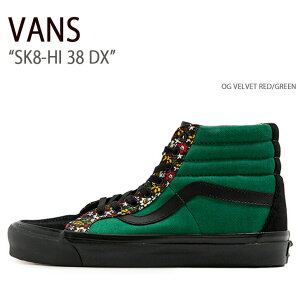 VANS �o���Y �X�j�[�J�[ SK8-HI 38 DX OG VELVET RED GREEN VN0A5KXVRGR �X�P�[�g�n�C38DX �����Y �j���p