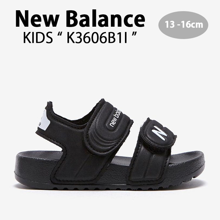 New Balance ニューバランス キッズ サンダル NewBalance 3606 BLACK キッズシューズ ブラック ベルクロ K3606B1I ベビー用 キッズ用 子供用未使用品