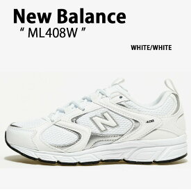 New Balance ニューバランス スニーカー 408 ML408W WHITE シューズ ホワイト レトロデザイン ランニングシューズ メンズ レディース【中古】未使用品