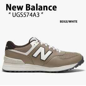 New Balance ニューバランス スニーカー UGS574 UGS574A3 ゴルフシューズ BEIGE WHITE シューズ ベージュ ホワイト スパイクレス メンズ レディース【中古】未使用品