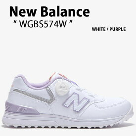 New Balance ニューバランス レディース スニーカー WGS574 WGBS574W 574 v3 SL BOA(R) W ゴルフシューズ WHITE PURPLE シューズ ホワイト パープル スパイクレス【中古】未使用品