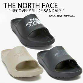 THE NORTH FACE ノースフェイス サンダル RECOVERY SLIDE スリッパ シャワーサンダル スライドサンダル BLACK BEIGE CHRCOAL オフィススリッパ ロゴ ブラック アイボリー メンズ レディース NS98P01A/C/J/K/L【中古】未使用品