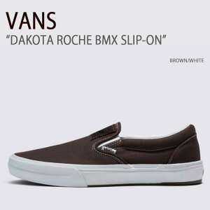 VANS oY Xj[J[ DAKOTA ROCHE BMX SLIP-ON BROWN WHITE VN0005V1NWH _R^[`FBMXXb| Y fB[X jp p