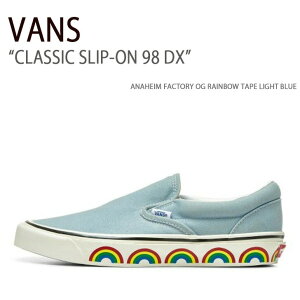 VANS oY Xj[J[ CLASSIC SLIP-ON 98 DX ANAHEIM FACTORY OG RAINBOW TAPE LIGHT BLUE VN0A7Q58LTB NVbNXb|98DX Y fB[X jp p