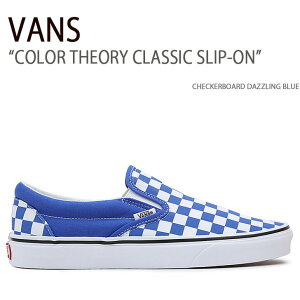 VANS oY Xj[J[ COLOR THEORY CLASSIC SLIP-ON CHECKERBOARD DAZZLING BLUE VN0A7Q5D6RE J[ZI[NVbNXb| Y fB[X jp p