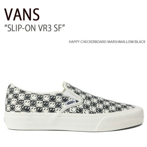 VANS oY Xj[J[ SLIP-ON VR3 SF HAPPY CHECKERBOARD MARSHMALLOW BLACK VN0007NCKIG Xb|VR3 SF nbs[`FbJ[{[h}V} ubN Y fB[X jp p