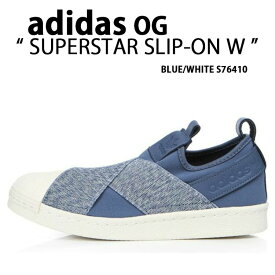 adidas originals アディダス レディース スニーカー SUPERSTAR SLIP-ON S76410 スーパースター スリッポン BLUE WHITE シューズ スリップオン ブルー ホワイト メンズ【中古】未使用品