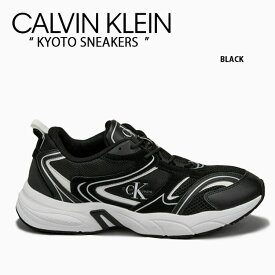 Calvin Klein カルバンクライン スニーカー KYOTO SNEAKER BLACK CK シューズ レザー 本革 キョウトスニーカー ブラック ロゴ YM00589 0GM【中古】未使用品