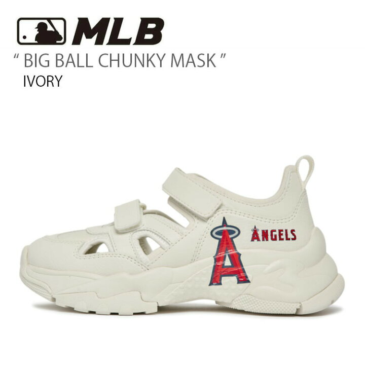 楽天市場】MLB エムエルビー サンダル MLB BIG BALL CHUNKY MASK IVORY 